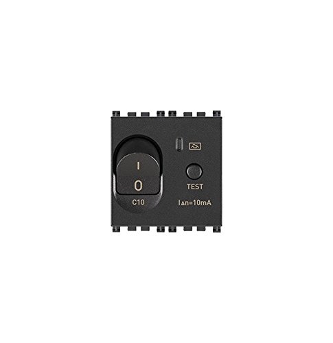 Vimar Serie Arke - Interruttore Opaco Differenziale 1 Polo+Neutro C10 10Ma Grigio