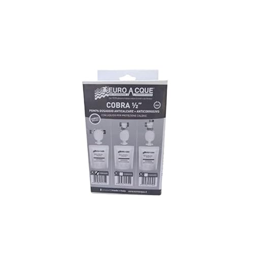 Euroacque Pompa Dosaggio Anticalcare Cobra 1/2" + Anticorrosivo Eurosil Rapid Cod. Cobra00R
