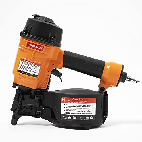 Upwood Cn55 Chiodatrice Pneumatica A Bobina, Pistola Per Chiodi A Bobina Da 1 Pollice A 2-1/4 Di Pollice A 15 Gradi Chiodatrice Per Recinzioni A Tiro 