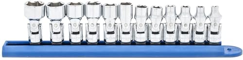 Gearwrench 12 Pezzi 1/4" Drive 6 Pt Flex Socket Set, Metriche - 80311