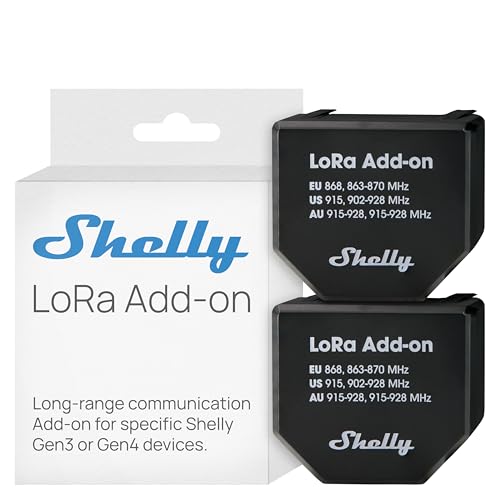 Shelly Lora Add-On Shelly 2L Gen3 - Soluzione A Lunga Portata Fino A 5 Km, Comunicazione Affidabile, Senza Ostacoli, Integrazione Flessibile, Controll