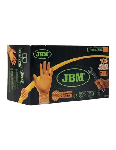 Guantes Negros Desechables De Nitrilo T:M 7,0Mil (100 Uds.) Textura Diamante