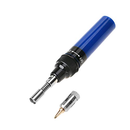Cordless Saldatura A Butano Gas A Torcia, Gas Soldering Iron A Forma Di Penna, Pistola Per Saldatore A Gas Di Temperatura Della Fiamma Di 1300 ° C(Blu