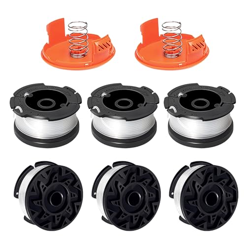 Chiholen 6 Filo Tagliabordi Bobine Compatibili Con Black+Decker A6481 A6485 Af-100,Bobina Per Decespugliatore Adatto Per St5530 Gb Glc3630L20-Gb Stc18