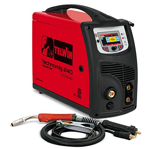 Telwin Technomig 240 Wave Pulse Synergic Multiprocess Welding Machine 220 A 230 V With 3 M Hose Pack With Mt 25 Burner 3 M Ground Cable 3 M