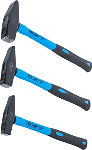 Juego De Martillos De Ajustador | Mango De Fibra De Vidrio | Din 1041 | 300/500 / 800 G | 3 Piezas