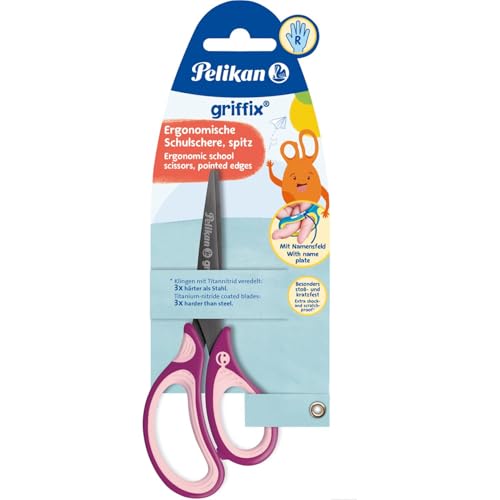 Pelikan Griffix, Bambini, Taglio Dritto, Uno/Uno, Rosa, Metallo, Universale