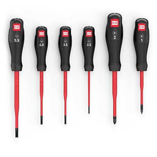 Inbus® 73868 Vde Set Cacciavite 6Pz, Sl2.5–5.5 & Ph1–2, Con Hybridtouch & Vdeslim