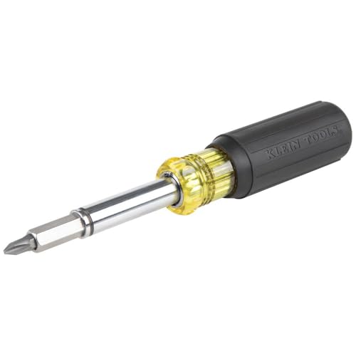 Klein Tools 32500Mag - Cacciavite Magnetico Multi-Bit, 11 In 1, Attrezzo Multiuso Con 8 Punte, 3 Dimensioni Cacciavite, Impugnatura A Cuscino