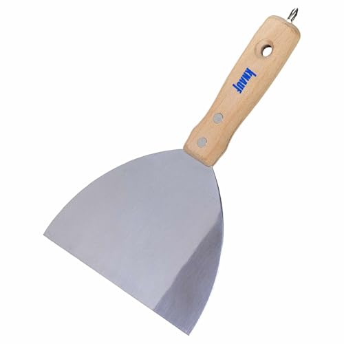 Knauf Spatola Con Manico A Vite Con Punta Per Stuccare Fughe, Larghezza 15 Cm, Antiruggine, Spatola Per Stucco E Viti Di Cartongesso/Pannelli In Fibra