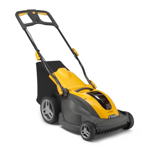 Stiga Combi 344E - Tosaerba A Batteria Con Batteria, Con Caricatore, Manico Regolabile, Impugnatura Morbida, Con S