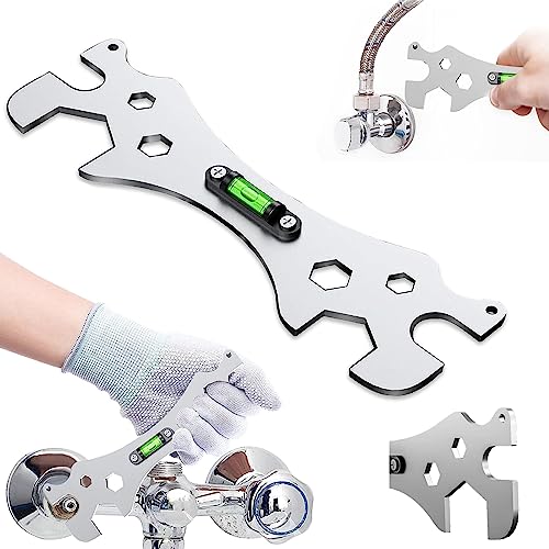 Aomaigad Strumento Chiave Per Doccia, Chiave Multifunzionale,Chiave Per Riparazione Rubinetti Il Bagno, Portable Bathroom Repair Key,Chiave Per Doccia