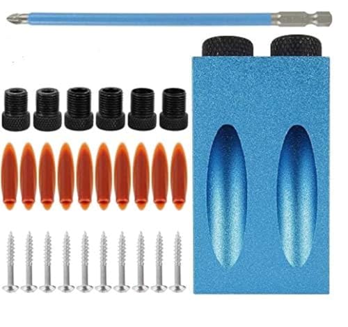 15Pcs Pocket Hole Vite Jig Tassello Trapano Falegnameria Kit Lavorazione Del Legno Set