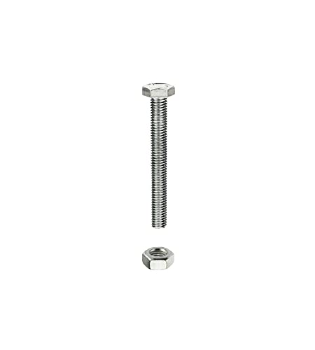 Masidef Dy4080516 Bulloni Testa Esagonale Zincati, M5 X 16, 6 Pezzi