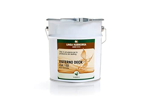 Esterno Deck Col. 132 New Chemical - Olio Per Decking, Mobili Da Esterno In Teak Ed Altre Essenze (1 E 5 Litri) (5 Litri)