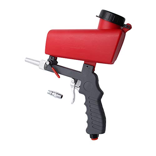 Nuzamas 21Lbs 700 Cfm Sandblasting Gun Gravity Feed Air Sandblaster, Portable Speed Blaster Sand Spray Gun Sandblaster Abrasive Spray