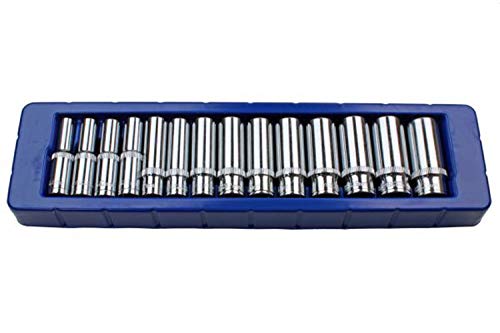 Bergen 14 Pc 3/8 Dr 8-21Mm Deep Single Hex Socket Set 6 Point B1157 By Bergen