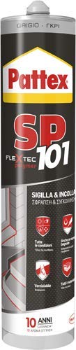 Silicone Sigillante Polimero Pattex Sp101 Grigio 280 Ml