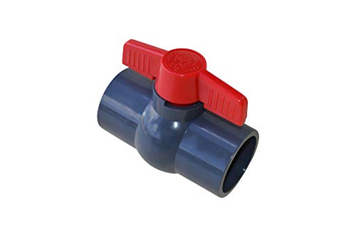 Spirato Valvola A Sfera In Pvc, 50 Mm, Manicotto Adesivo Per Incollaggio Diretto