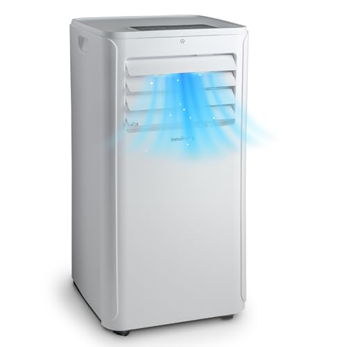 Innoliving Condizionatore Portatile 7000/9000 / 12000Btu, 3 Funzioni Raffreddamento, Ventilazione, Deumidificazione, Timer 24H, Telecomando, Display L