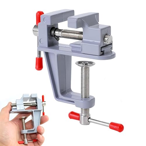 1 Pcs Bench Clamps, Universal Table Vice, Aluminium Alloy Vice, Small Vise, 360 Degree Rotation, Table Bench Vice, Mini Flat Clamp, Adjustable Workben