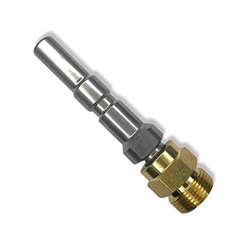 M&M Smartek Adattatore Per Pistole Ad Alta Pressione, Ottone, Argento, 1 Pezzo