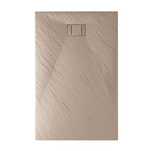 Idralite Piatto Doccia 80X180X2,6 Cm Rettangolare Tortora Effetto Pietra Mod. Blend