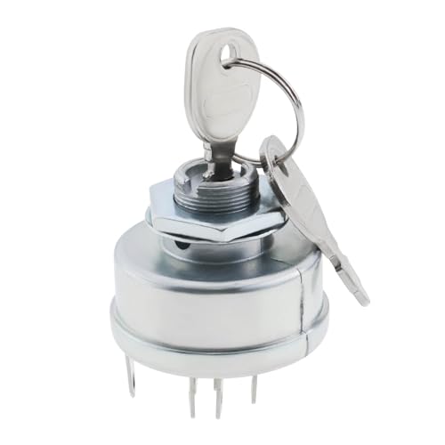 Create Idea 1 Set Interruttore Di Avviamento Accensione Tosaerba A 6 Pin Con 2 Chiavi Compatibile Con Briggs & Stratton Compatibile Con Hayter Heritag