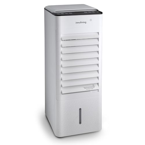 Innoliving Raffrescatore D’Aria Caldo/Freddo 7 Litri Inn-508New, Con Funzione Calore, Pannello Touch, Display Digitale, Telecomando, 3 Velocità, Oscil