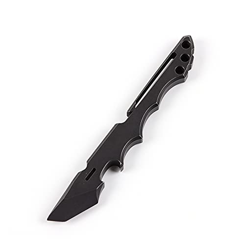 Leva In Titanio Edc Multi Tool Con Apribottiglie, Apribottiglie, Funzione Clip (Nero)
