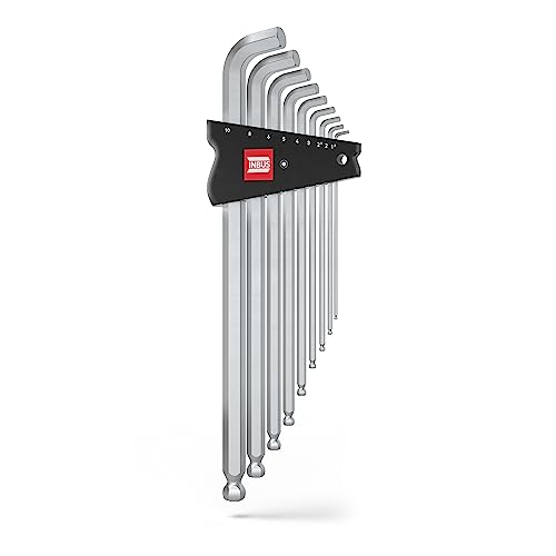 Inbus® 70211 Set Chiave A Brugola 9Pz, 1.5–10Mm, Con 100° Winkel & Testa A Sfera — Made In Germany