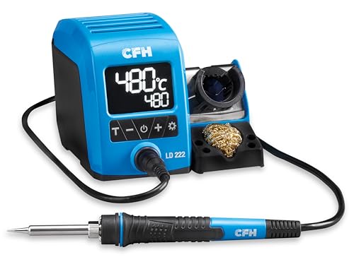 Cfh Stazione Di Saldatura Professionale Digitale 40 W Ld 222 - Display Lcd, Temperatura Regolabile 150-480 °C, Riscaldamento Rapido, Supporto Per Sald