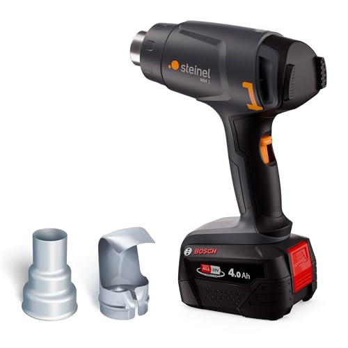 Steinel Pistola Ad Aria Calda Senza Fili Mh 1, Inclusa Batteria Bosch Pfa 4.0 Ah 18V, Pistola Termica Senza Fili, 2 Livelli Di Temperatura 300°C/450°C