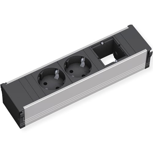 Bachmann 912.003 Prolunghe E Multiple 2 Presa(E) Ac Nero, Argento