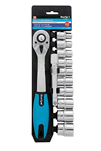 Blue Spot - Set Di Chiavi A Bussola, 11 Pezzi, Impugnatura 1,2 Cm
