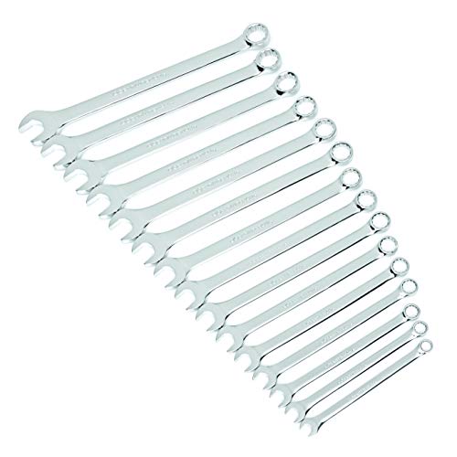 Gearwrench 81902 Set Di Chiavi Combinate 12 Punti, Modello Lungo, Sistema Metrico, 15 Pezzi