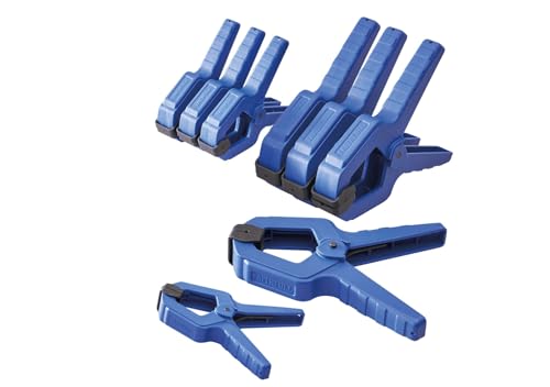Faithfull 8 Piece Spring Clamp Set: 4 X 50Mm 4 X 75Mm Clamping Force: 12Kg & 15Kg
