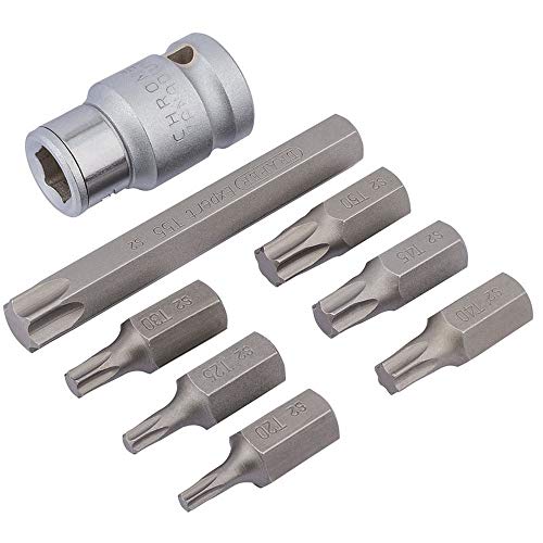 Draper Tools 3404/B 1/5,1 Cm Torx-Star Bit Set, Blu, Set Da 8 Pezzi