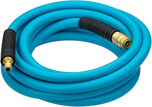 Tubo Per Aria Compressa Hazet 9040N-1010, Lunghezza 10 M, Diametro 10 Mm, Con Raccordo Rapido E Nipplo Di Collegamento, Protezione Antipiega Su Entram