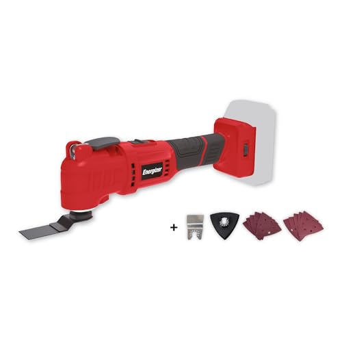 Energizer 20V Cordless Multi-Tool – 7.000-19.000 Giri/Min, 6 Velocità, Impugnatura Morbida E Ausiliario – Accessori Inclusi – Batteria Non Inclusa