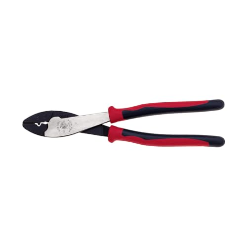 Klein Tools J1005 Journeyman Crimping/Cutting Tool, Rosso E Nero