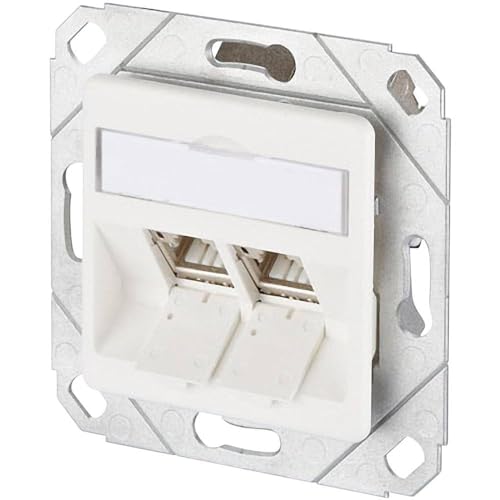 Btr, 130B12D21102-E, Presa Dati C6A, Modulo A 2 Ingressi 270°M Upk Da Incasso, Colore: Bianco