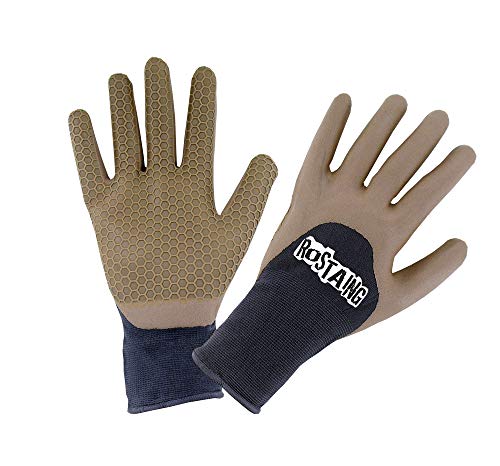 Rostaing One4All-It11 - Guanti Sottili Da Giardinaggio, Comfort Impermeabili, Taglia 11, Colore: Beige/Nero