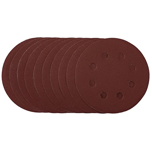 Draper 53501 - Dischi Abrasivi, Grana 240, 115 Mm, Confezione Da 10, Colore: Rosso, 31/64"