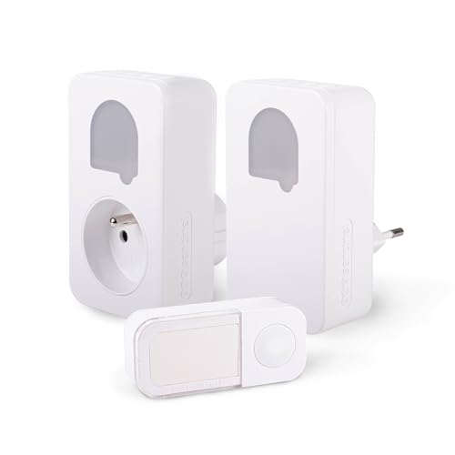 Scs Sentinel, Csf0111, Suoneria Senza Fili E Senza Batterie, Bianco - Set Di 2 - Sone Duo