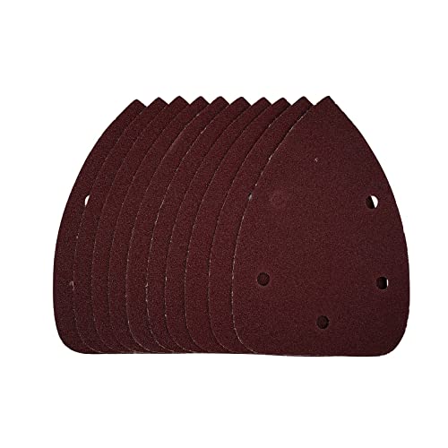 Draper 42107 - Fogli Abrasivi Con Gancio E Passante, 140 Mm, Grana 80, Ssd2 (Confezione Da 10), Rosso, Taglia Unica