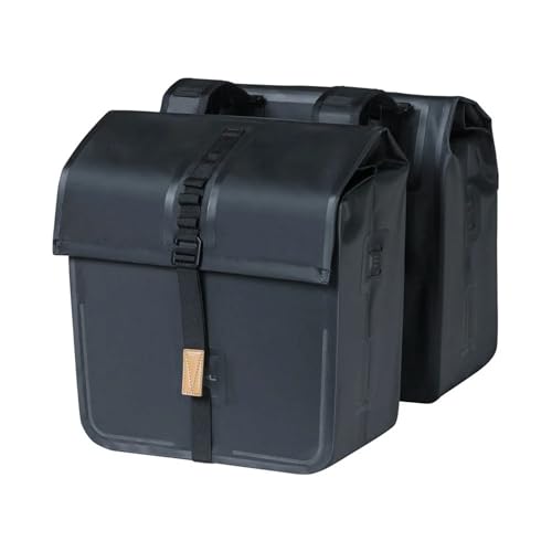 Basil, Urban Dry Double Bag Black Unisex Adulto, 50 L Eu