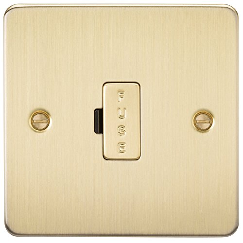 Piastra Per Fusibile Piatto 13 A, In Ottone Spazzolato, Knightsbridge Fpav6000Bb
