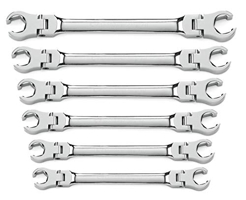 Gearwrench 81911 6 Piece Flex Flare Nut Wrench Set Metric