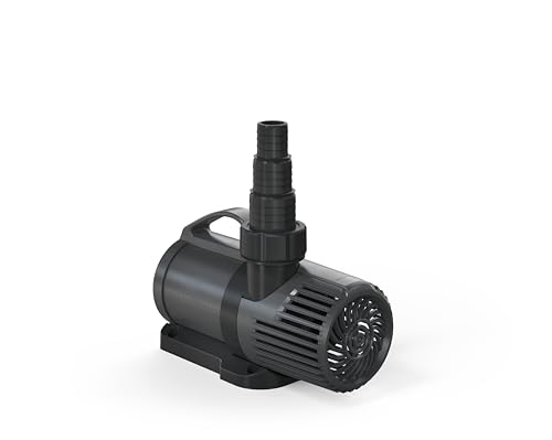 Pontec 95661 Pondomax Eco 5000 Control - Pompa Filtro, Pompa Per Ruscello, Controller Integrato, Portata Variabile, Regolabile Sopra E Sott'Acqua
